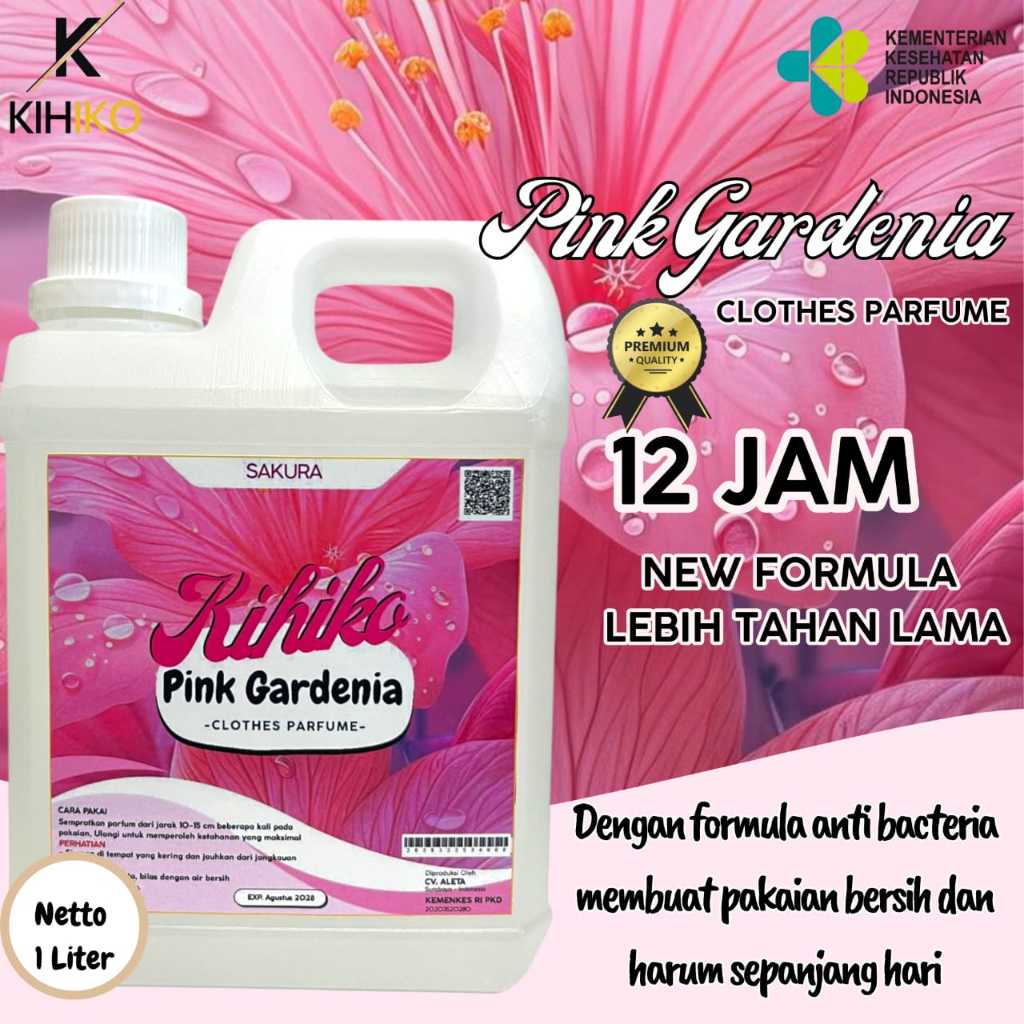 Kihiko Parfum Pakaian 1 Liter - Pink Gardenia