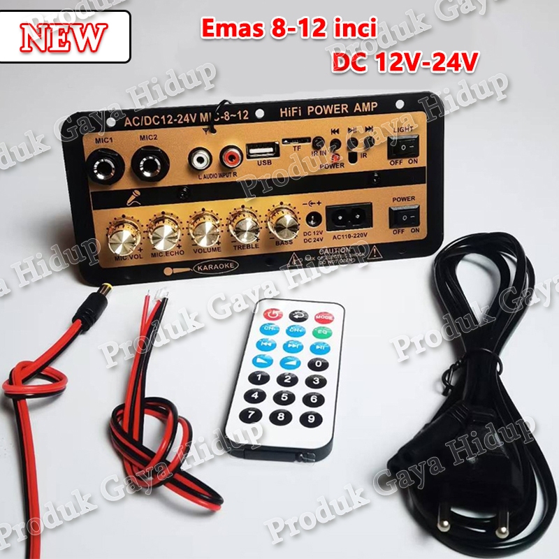 Emas D30 Amplifier Board Karaoke Audio Bluetooth USB FM Radio TF Player Subwoofer AC-DC Fitur Kompli