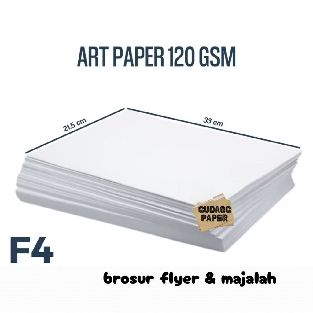 

Kertas Art Paper F4 120 gsm isi 30 lembar / Kertas Art Paper 120 gsm F4
