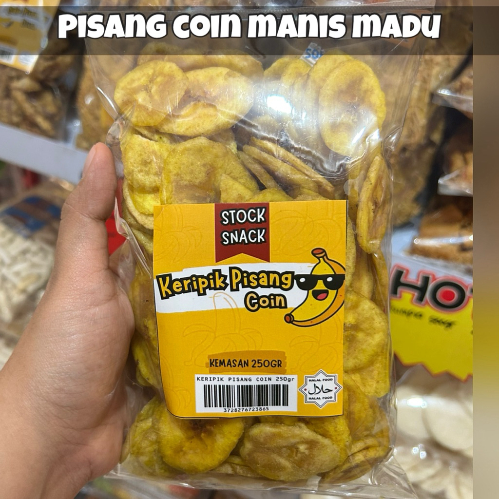 

KERIPIK PISANG COIN MANIS MADU 250gr//KERIPIK PISANG MANIS