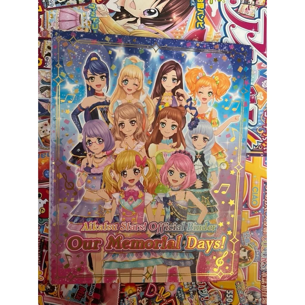 BOOKED Preloved Album Binder Aikatsu Stars Official Japan A4 + Refill Binder 10pcs Ori