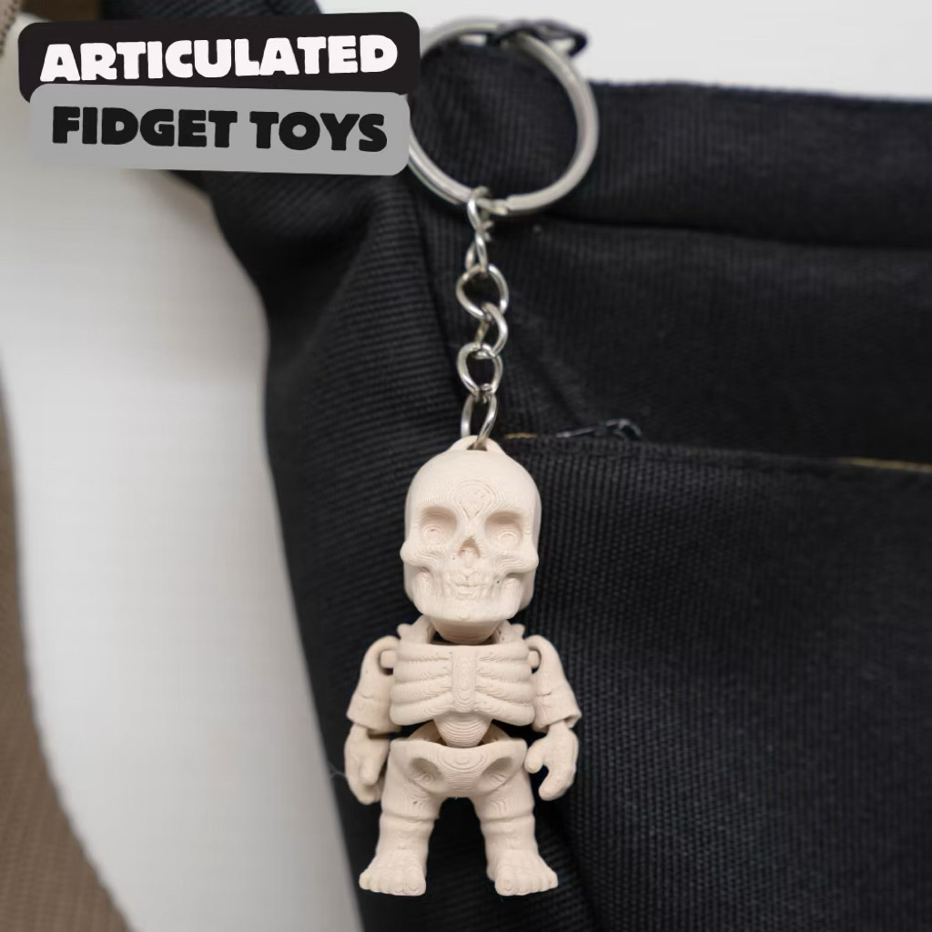 Gantungan Kunci Fidget Toy Tengkorak Halloween - Mainan Anti Stres Unik Untuk Semua Usia