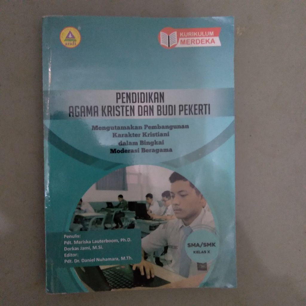 Buku Pendidikan Agama Kristen Kelas 10/X Andi Kurikulum Merdeka