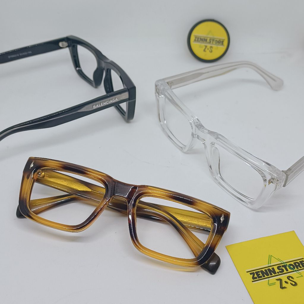 ZY 592212 - Kacamata Tebal Super Keren Stylish Frame kacamata Kotak Persegi Tebal Fashionable Pria W