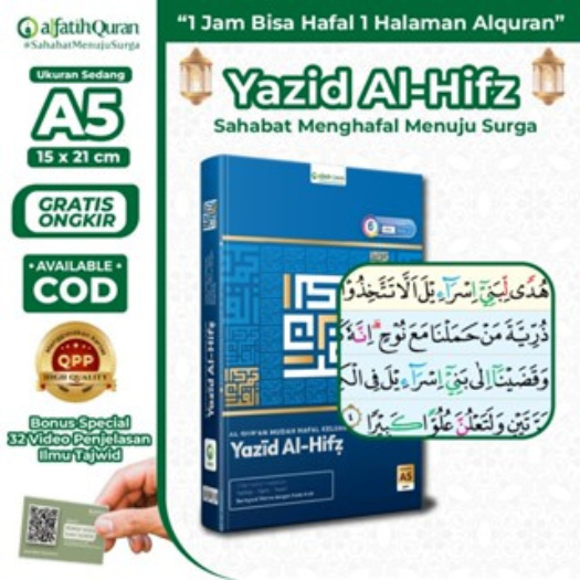 YAZID AL-HIFZ A5 | QURAN HAFALAN RASM UTSMANI | DILENGKAPI METODE HAFALAN CEKLIS & 6 BLOK WARNA
