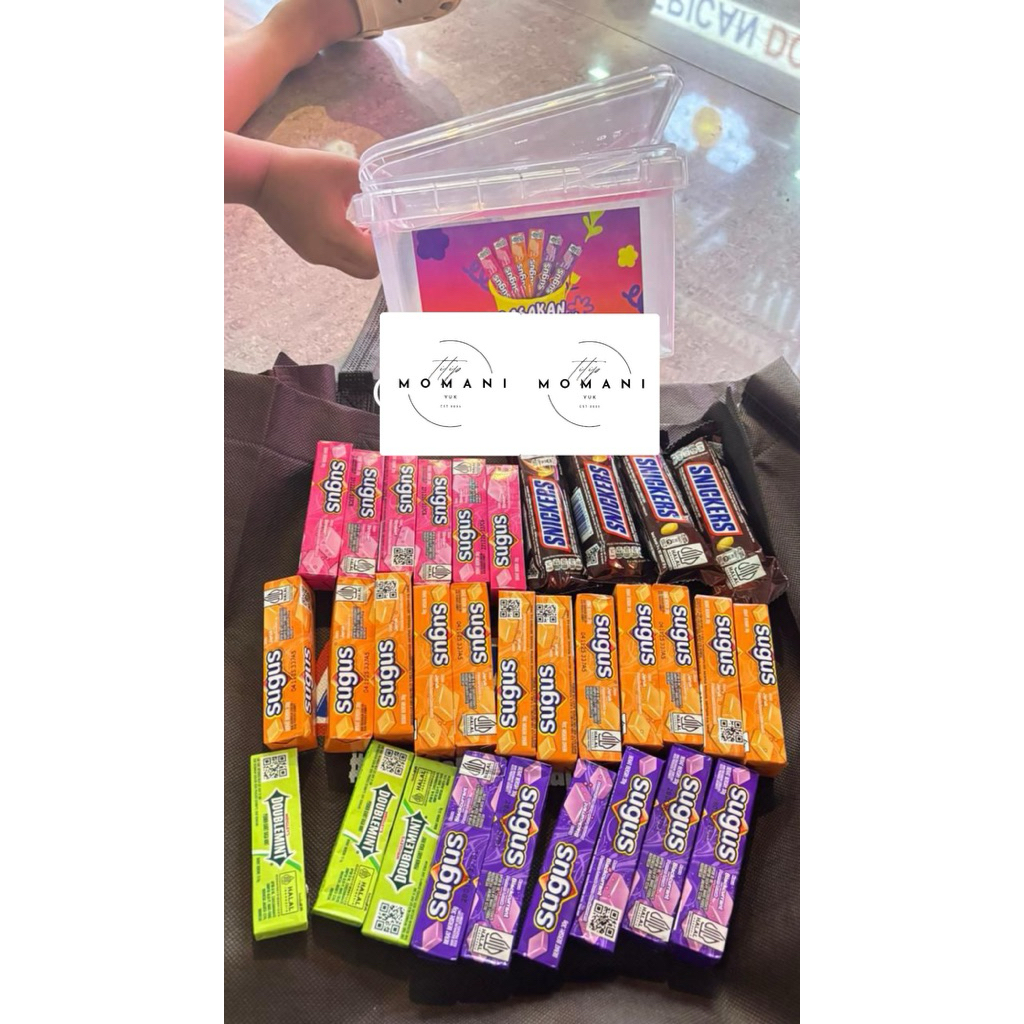 

coklat snickers dan sugus