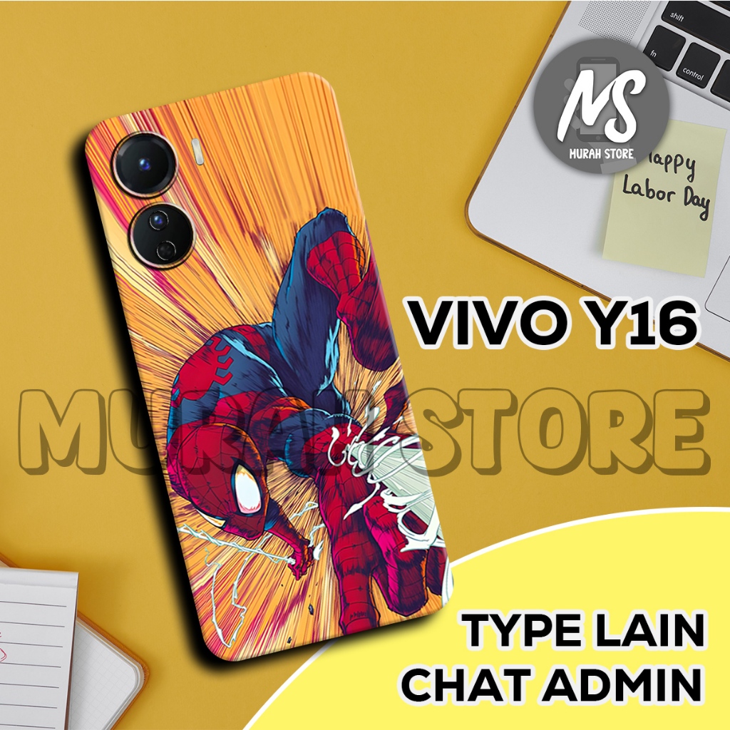 Softcase Karet VIVO Y16/MS13/Motif SPIDERMAN/Case VIVO Y16/Silikon VIVO Y16