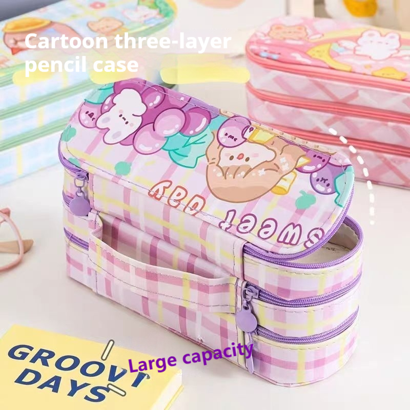 

KOTAK PENSIL SLETING IMPORT KOREA / GRID WATERPROOF PENCIL CASE / TEPAK PENSIL AESTHETIC TAHAN AIR / PREMIUM TEMPAT ALAT TULIS MURAH BAHAN KAIN LEMBUT / MINIMALIS KOREAN STYLE STATIONERY / TEMPAT PENSIL MOTIF PLAID / KOMPARTMENT / COLORFUL MAKE UP POUCH