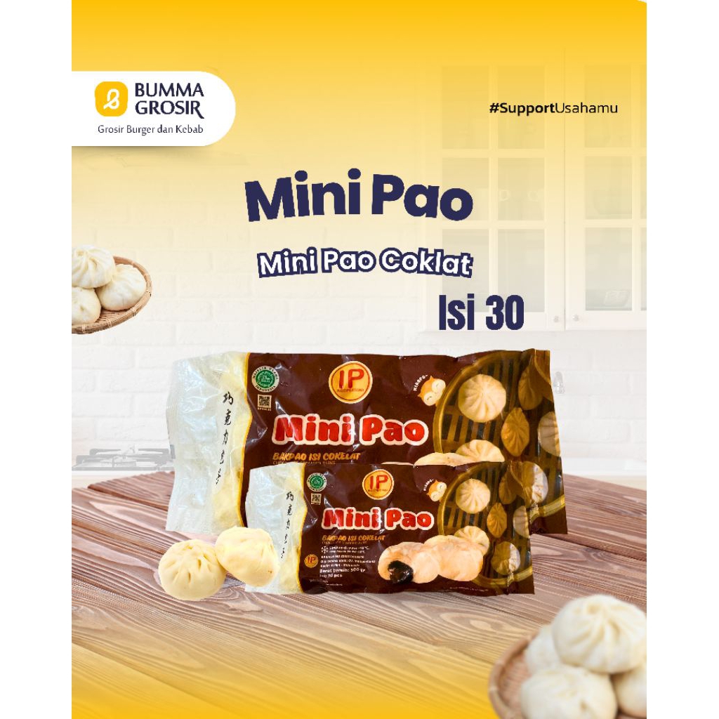 

Mini pao coklat - bakpao - meipao - weiwang - goreng dan kukus - isi 30pcs