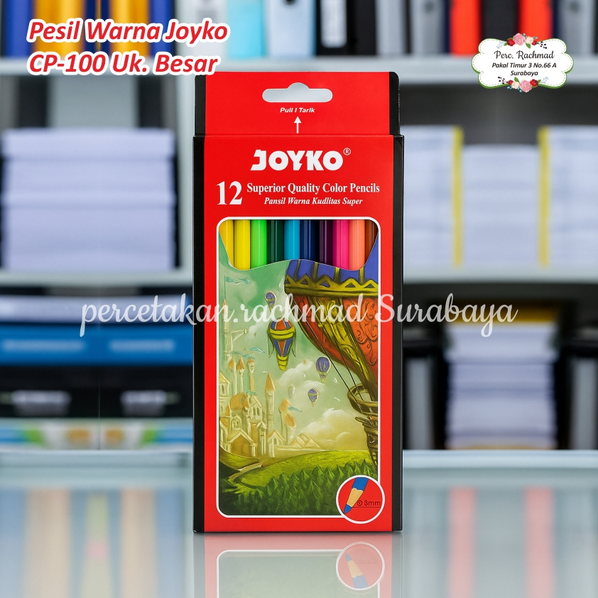 

Joyko Colour Pencil 12 Colours Long / Pensil Warna Joyko 12 Warna Panjang CP-100