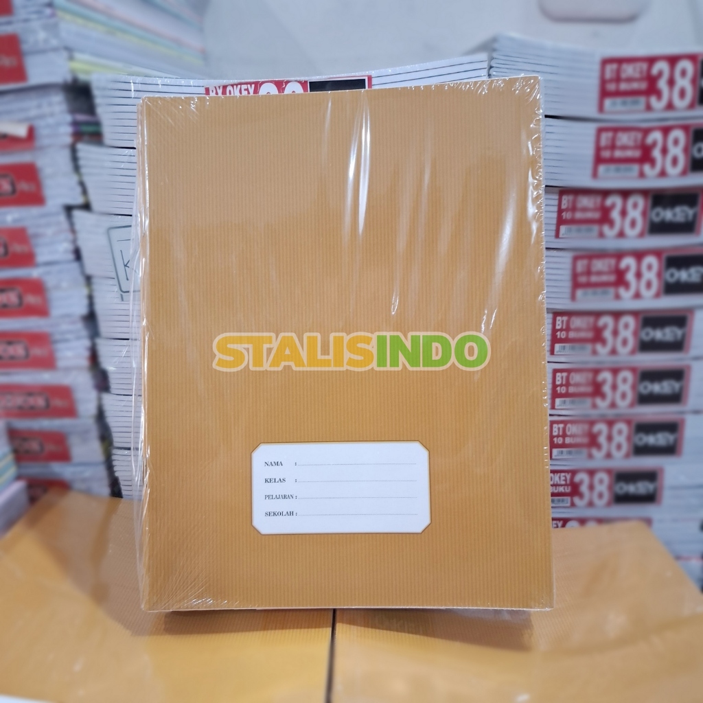 

Buku Tulis Motif cover sampul coklat cokelat kraft kwarto 38 lembar