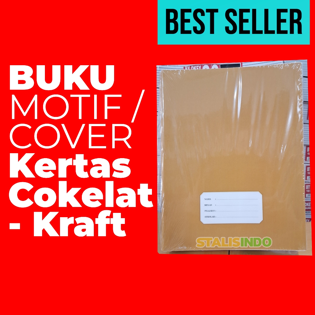 

Buku Tulis 38 Motif Cover Sampul Coklat kraft cokelat dengan nama craft okey sidu kiky