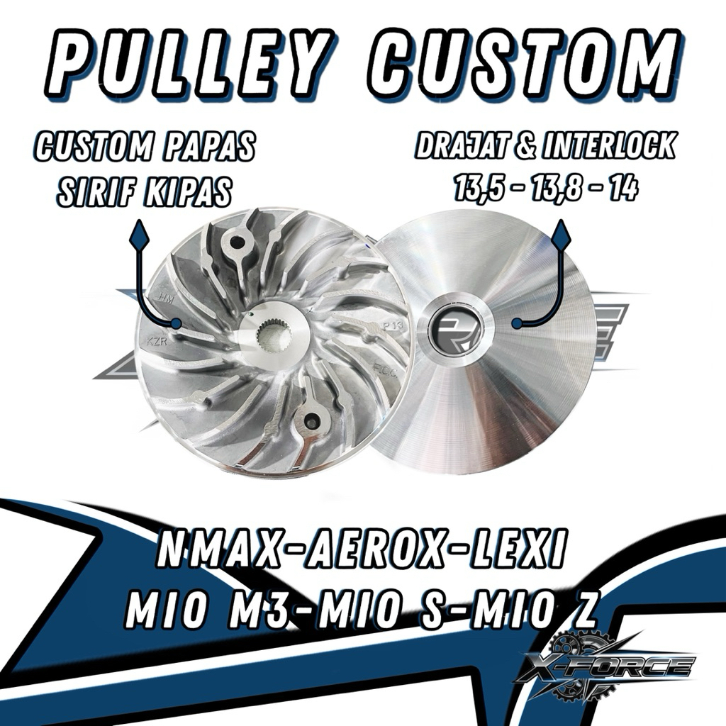 Pulley Rumah Roller Bubut Custom 13,5 13,8 Racing Nmax Aerox Lexi Mio M3 Mio S Mio Z Custom Pulley Y