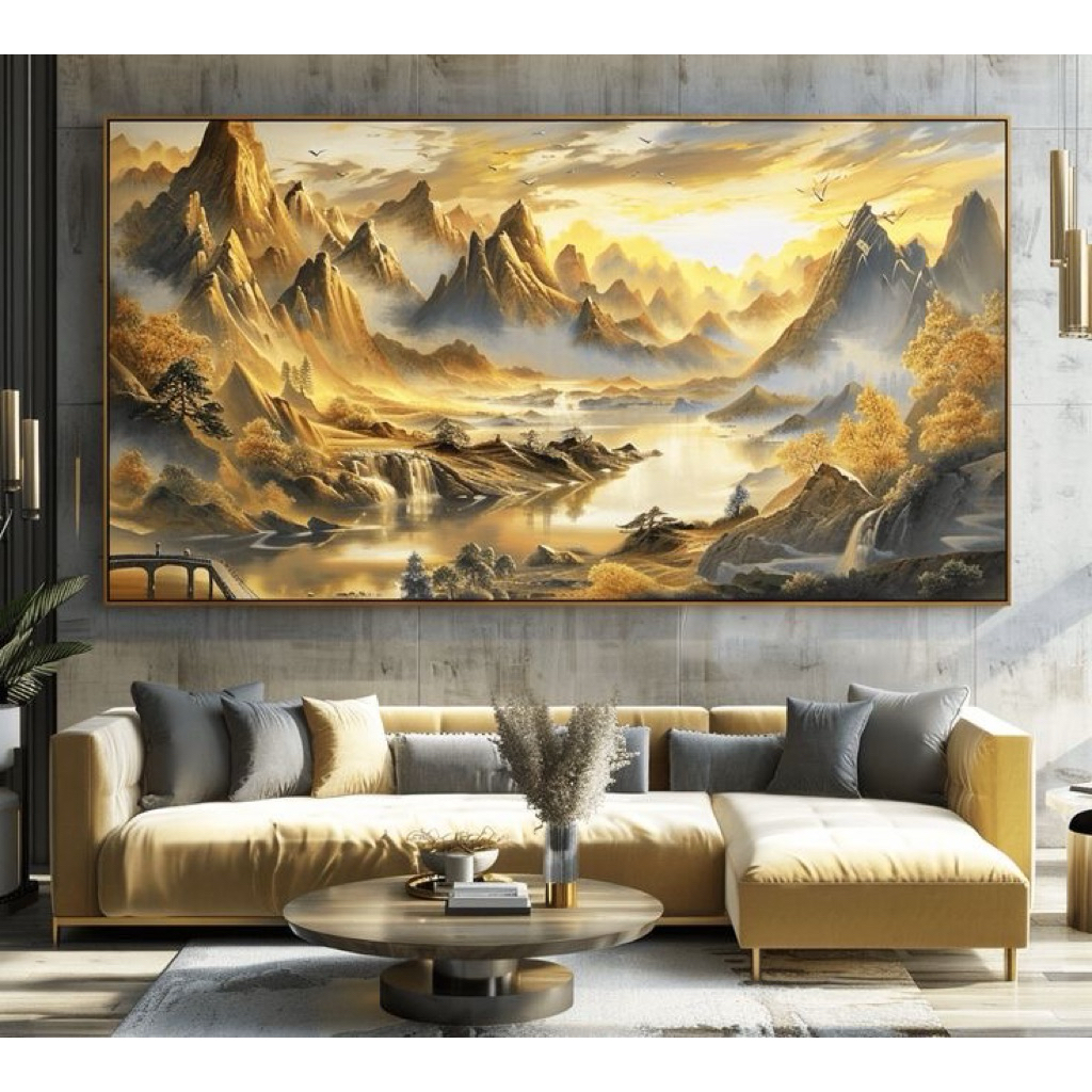 Lukisan pemandangan pegunungan eropa