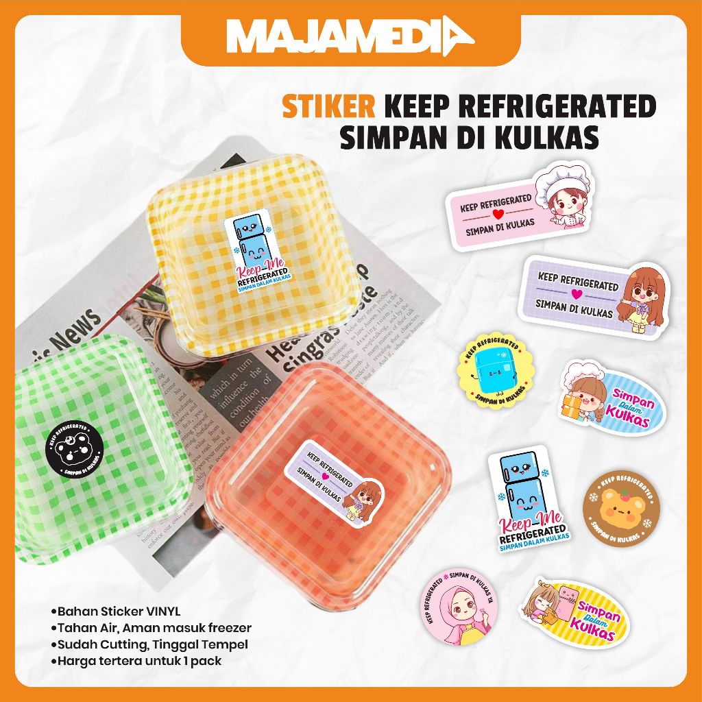 

STICKER SIMPAN DI KULKAS KEEP REFRIGERATED