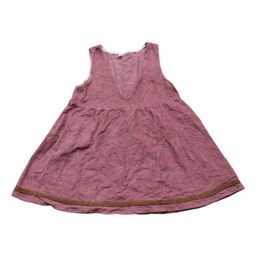 Outer Anak Cordoroy Dress Mori Girl 10-12Tahun