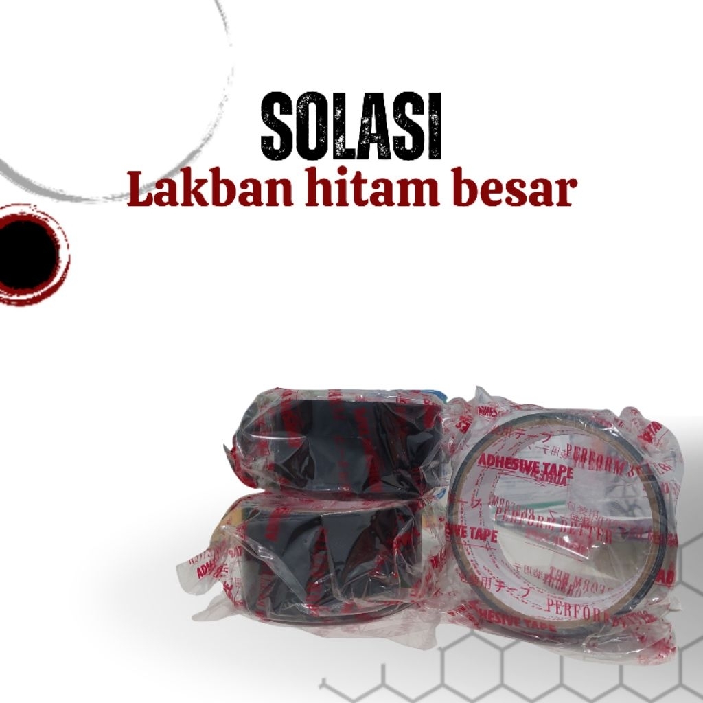 solasi lakban hitam kain besar - lakban hitam murah