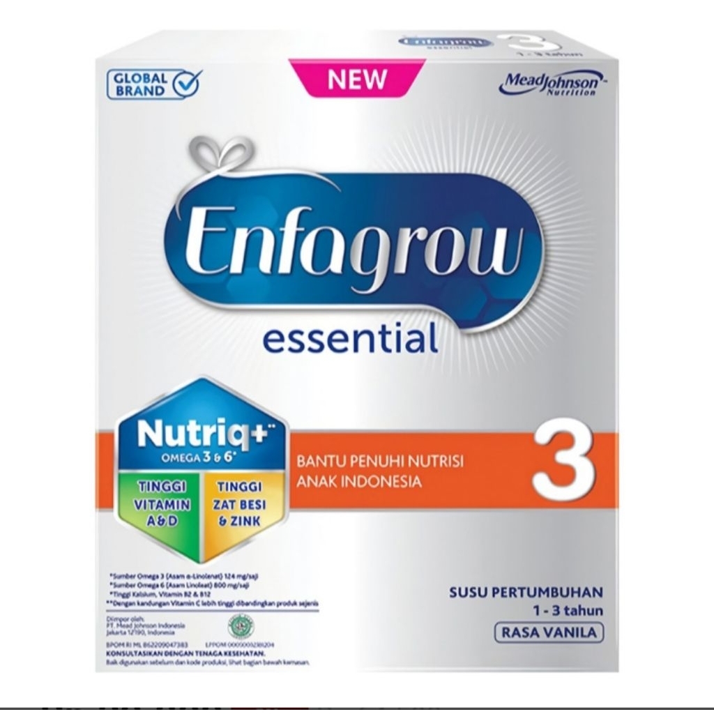 

Enfagrow Essential 3 Susu Bubuk Pertumbuhan Anak 1-3 Tahun Vanila 240 g