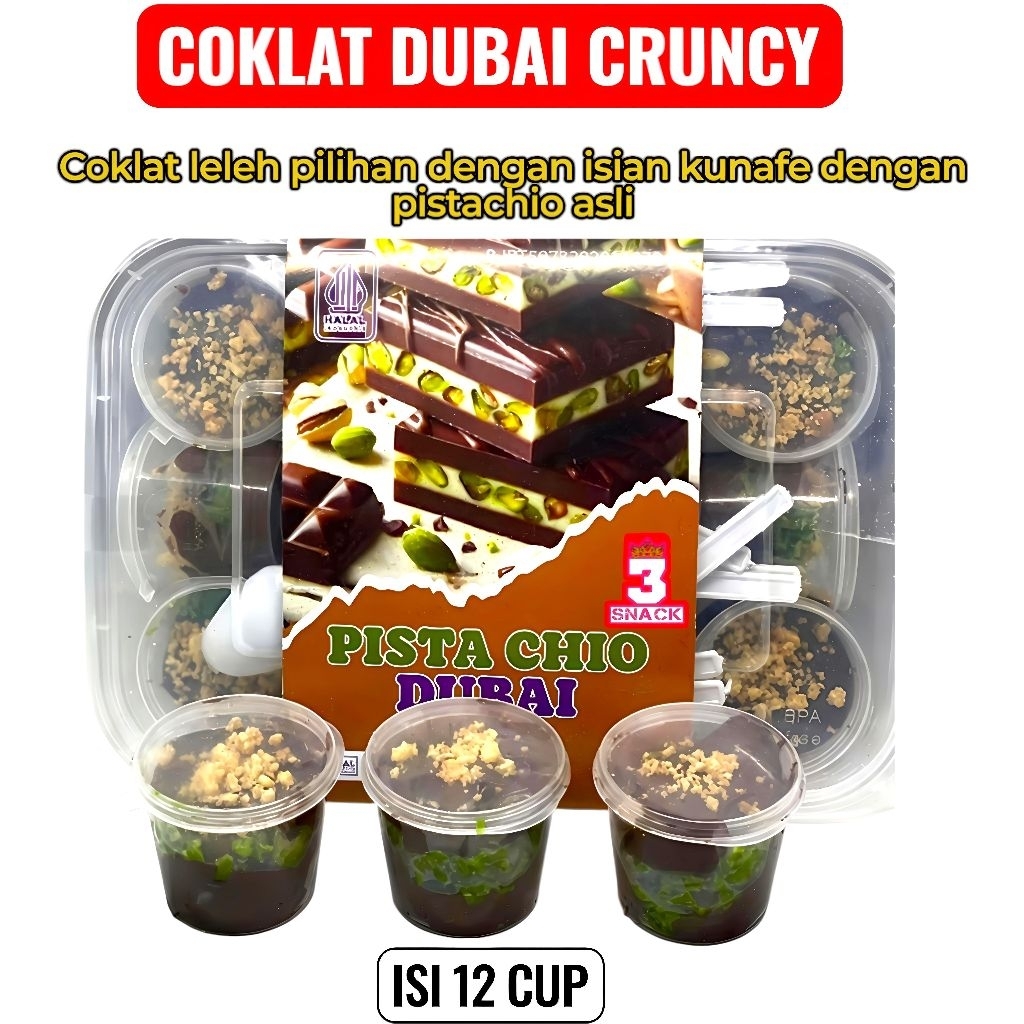 

COKLAT VIRAL LEEGIT COKLAT PISTACHIO DUBAI 1 PAK ISI 12