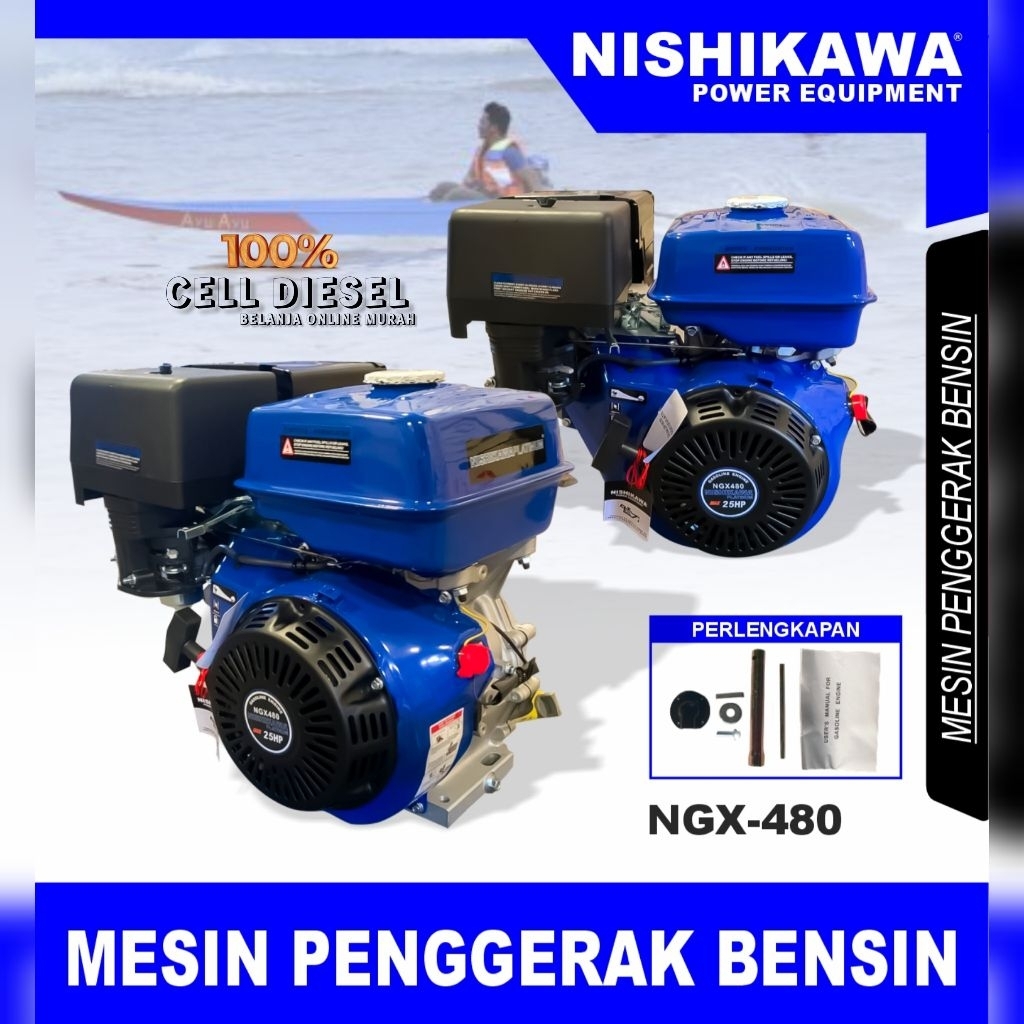 Mesin Penggerak Bensin NISHIKAWA NGX 480 / 25 HP