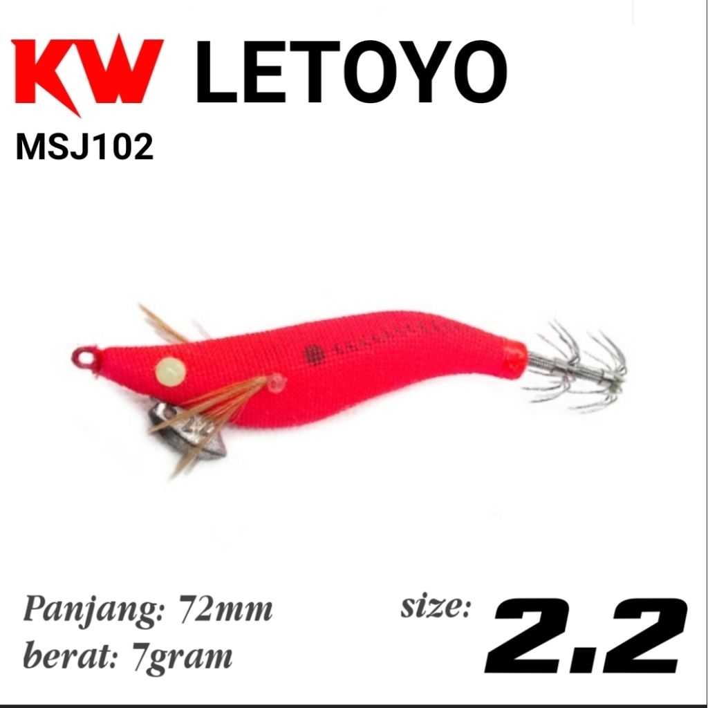 EGI 2.2 SQUID KILLER LETOYO KW MSJ102 UMPAN CUMI UDANG