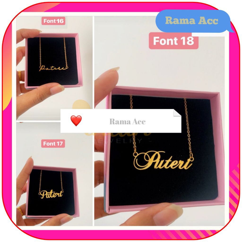 Kalung ukir namamu sendiri titanium anti karat