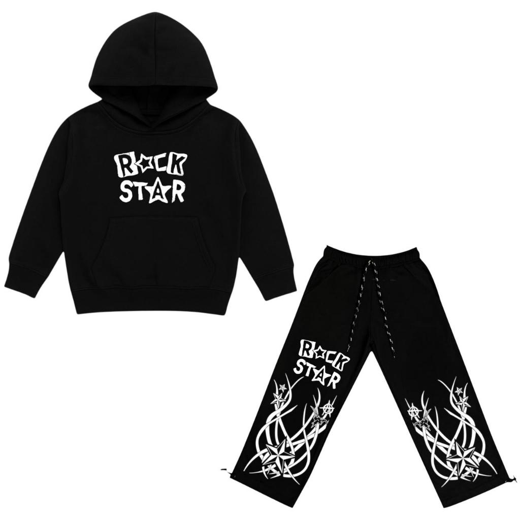 Setelan Skena Anak Bintang Rock Star Terbaru Anak Laki-Laki/Perempuan Usia 5-13 Tahun Premium Jeena 