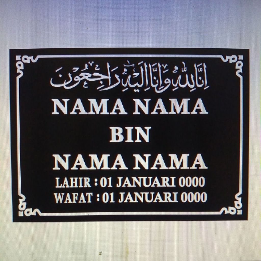 stiker pola untuk cetakan nisan
