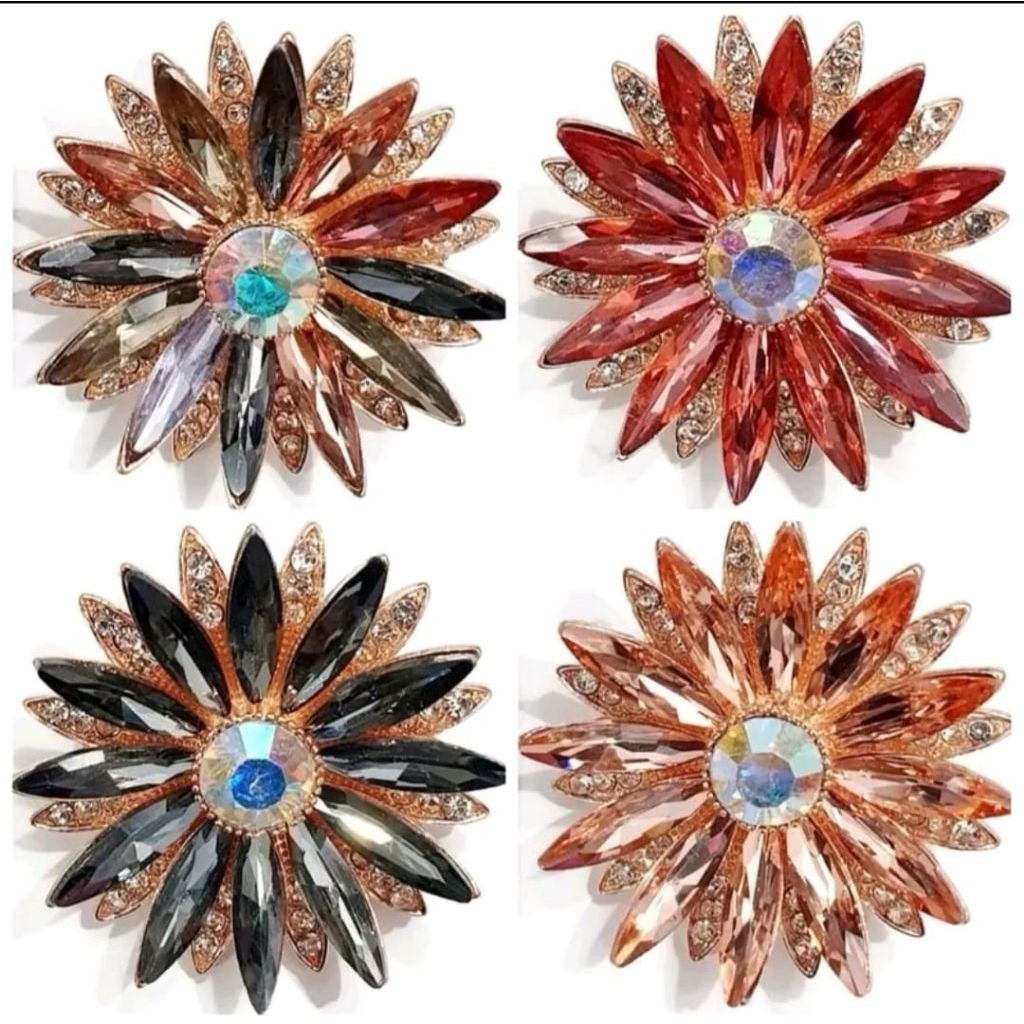 bros terbaru/bros zirchon/bros kristal premium / bros cantik bermotif / bros kristal mewah mata / br