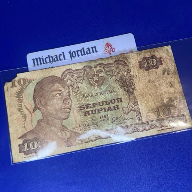 10 rupiah Sudirman tahun 1968 bekas