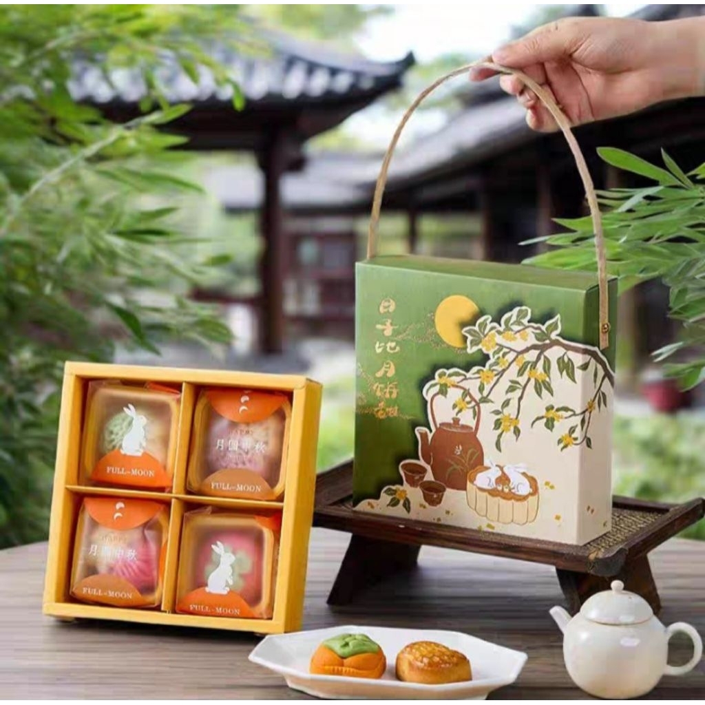 

Box Mooncake Sekat 4 | Kotak Mooncake 75gr | Mooncake Box 50gr - 75gr | Kotak Kue Bulan Sekat 4 | Hamper Mooncake