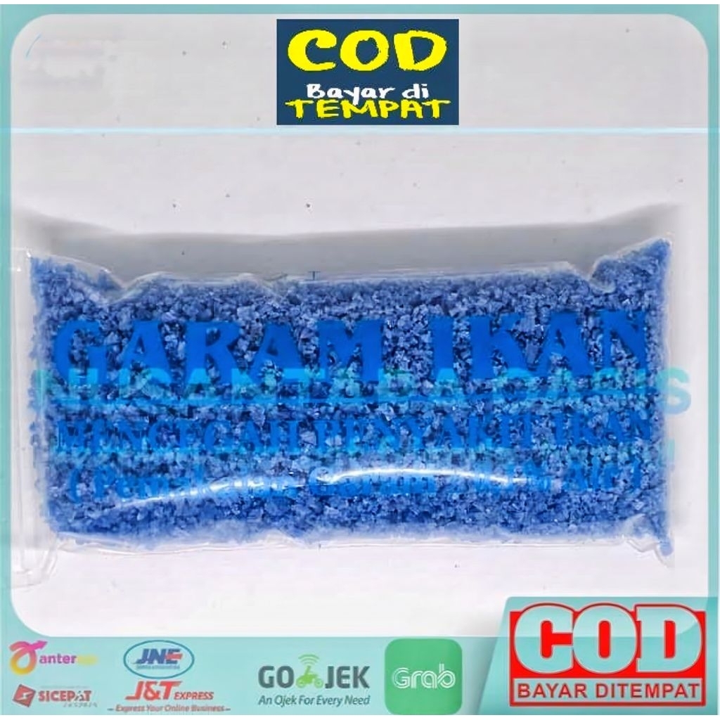 

500GR RIPACK GARAM IKAN BIRU DENGAN ANTIBIOTIK/ BLUE SALT REPACK 500GR