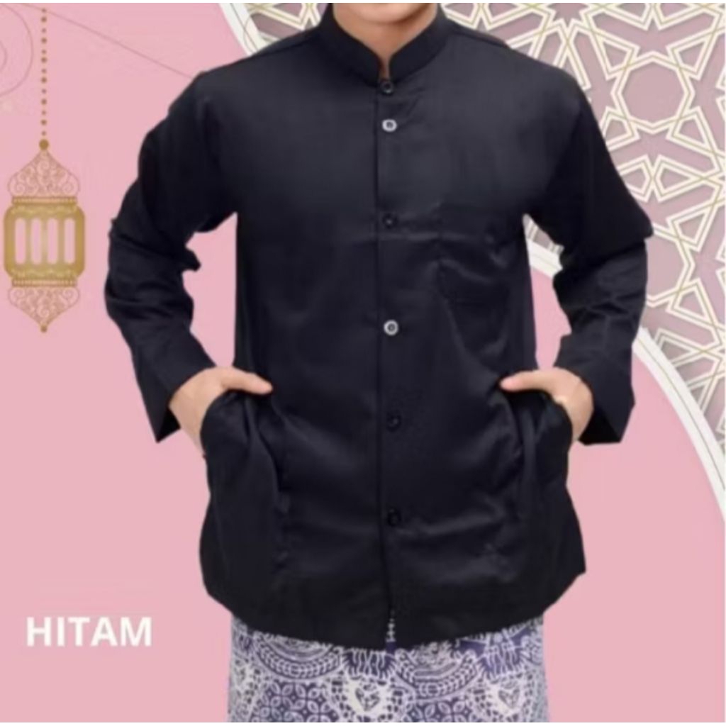 Baju Koko Model Ammu baju Koko pria dewasa saku samping Koko Ammu Pakaian lengan panjang