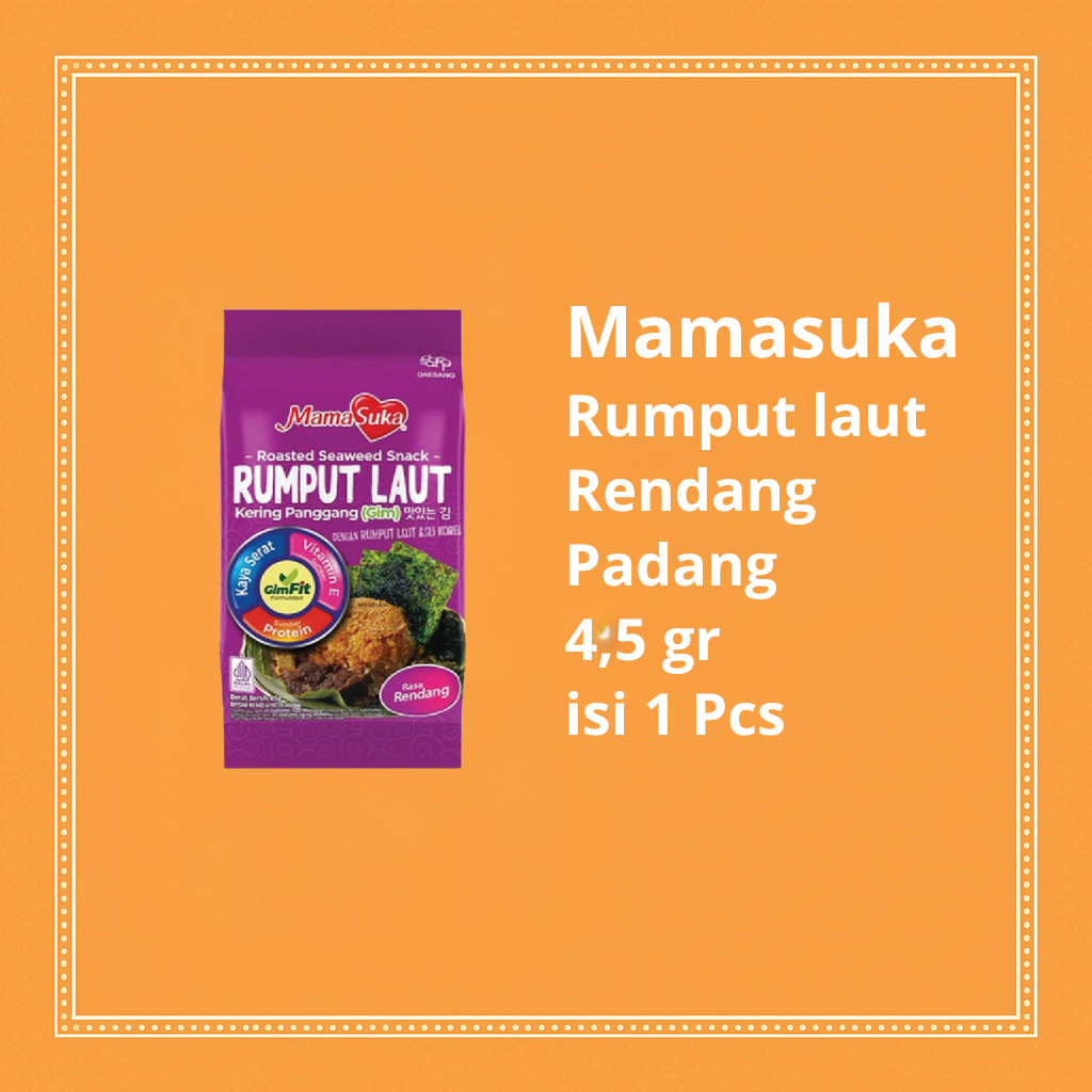 

Mamasuka Rumput Laut Panggang Rasa Rendang Padang 1 pcs – Camilan Sehat Rumput Laut Rasa Khas Nusantara