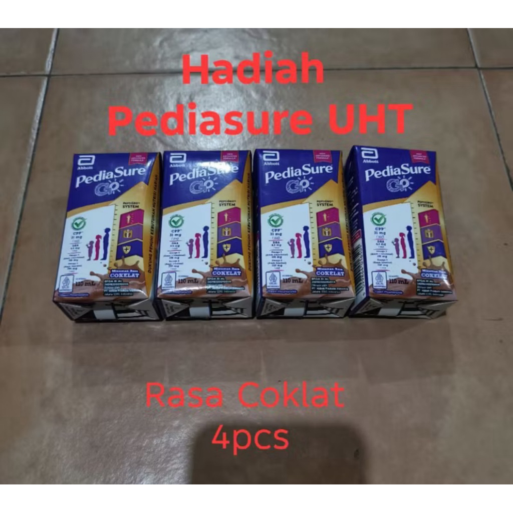 

hadiah pediasure GO UHT 4pcsx110ml