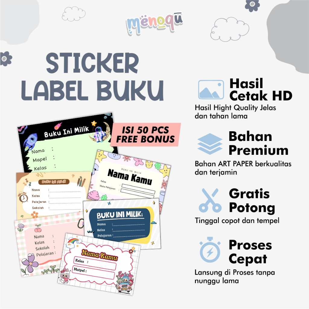 

STIKER BUKU / STIKER ALAT TULIS / STIKER SEKOLAH / STIKER ANAK / STIKER CUSTOM