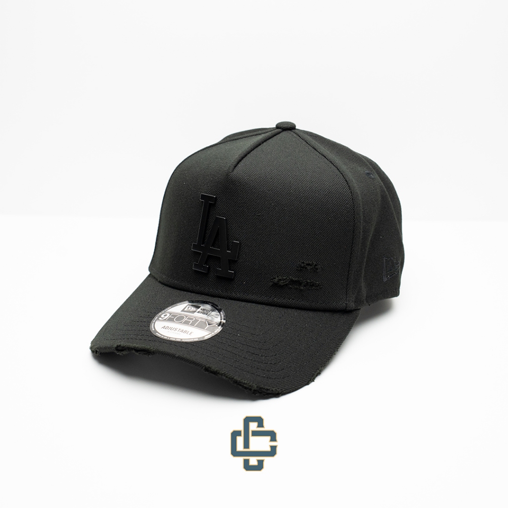 TOPI NEW ERA ORIGINAL 940 A FRAME LOS ANGELES DODGERS DAMAGE BLACK METAL LOGO