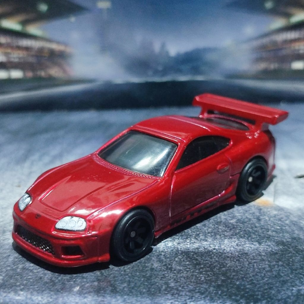 diecast replika hotwheels hw supra MK4 cruise boulevard premium nitto merah ban karet loose