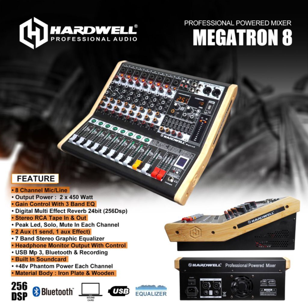 MIXER POWER HARDWELL MEGATRON-8