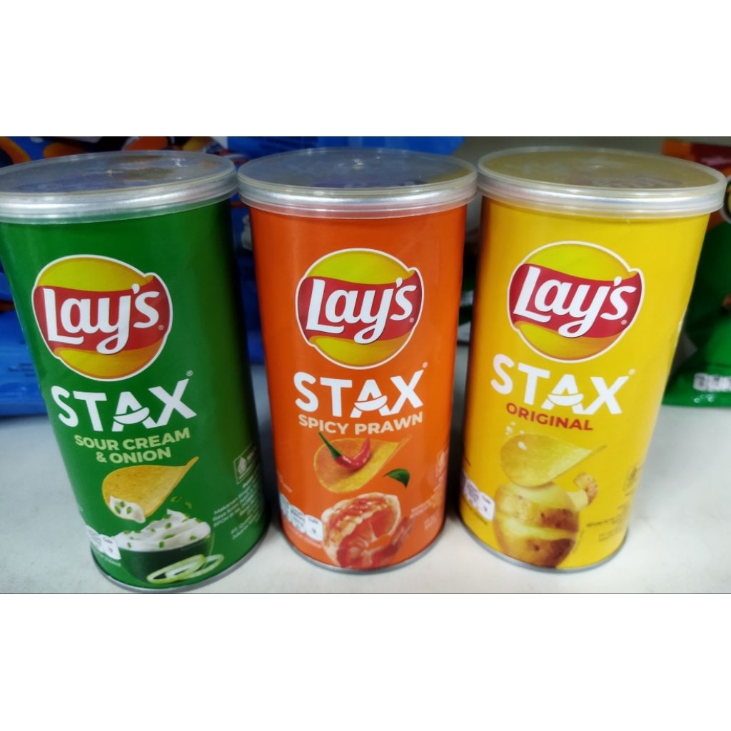 

LAYS STAX 70 GRAM / LAYS STAX BARU / LAYS STAX ORIGINAL / LAYS STAX SPICY PRAWN / LAYS STAX SOUR CREAM ONION / LAYS STAX / KRIPIK KENTANG / POTATO CHIPS / LAYS / LAY'S STAX / LAY'S