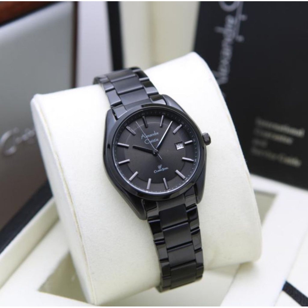 JAM TANGAN WANITA ALEXANDER CHRISTIE AC 8648 BF 100% ORIGINAL BERGARANSI RESMI 1 TAHUN RANTAI BLACK 
