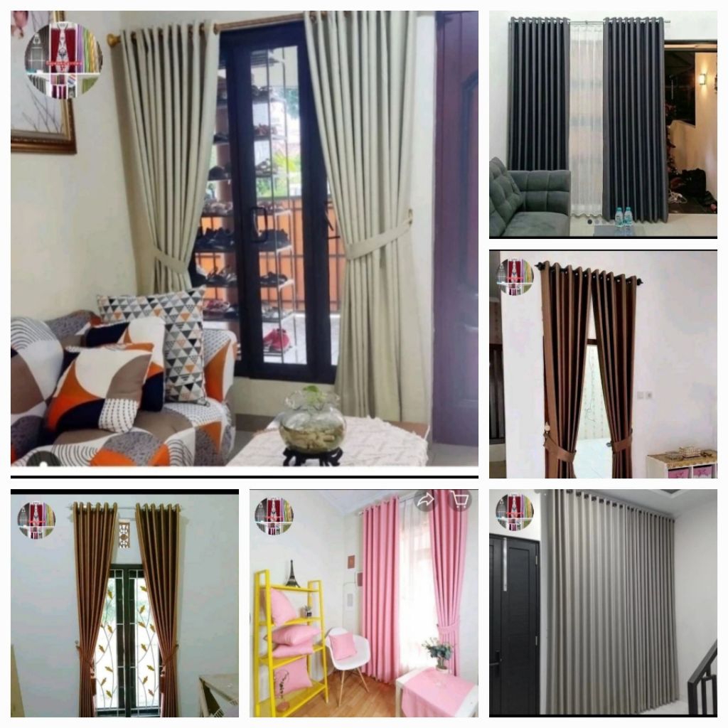 gorden jendela minimalis hordeng elegan tirai jendela blackout