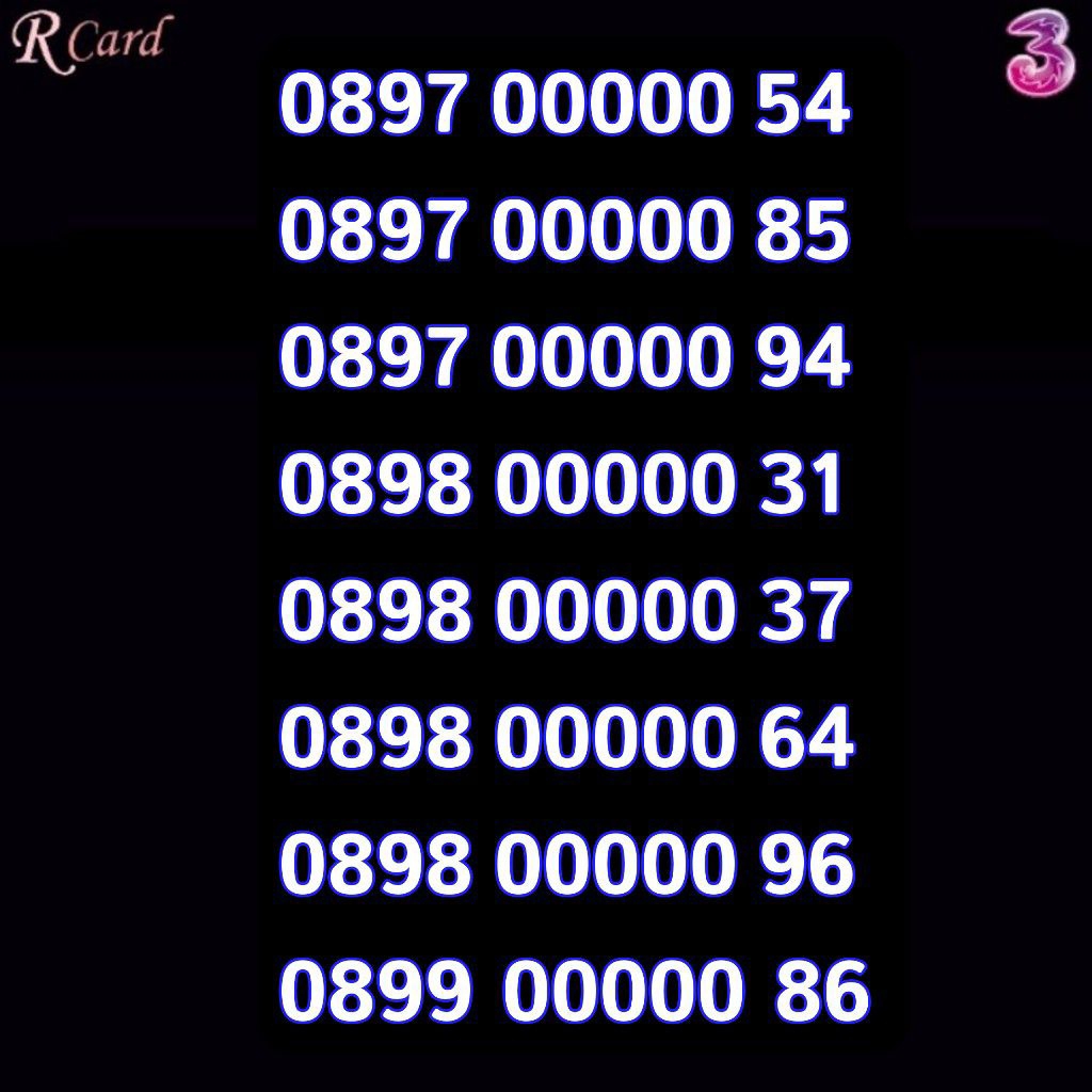 Perdana Nomor Cantik Tri Three 11 Digit Panca 0 Rapi 00000