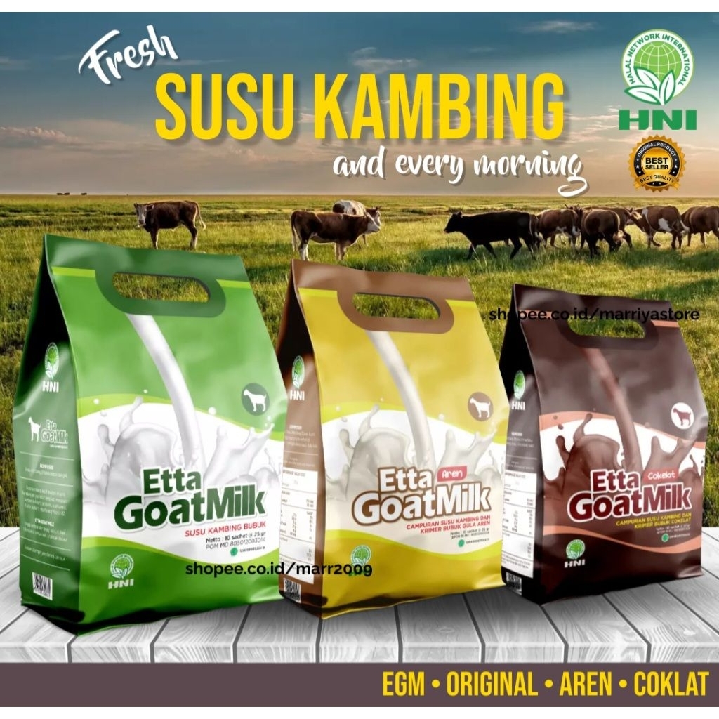

Etta Goat Milk (EGM) Susu Kambing Gula Aren Susu Kambing Coklat