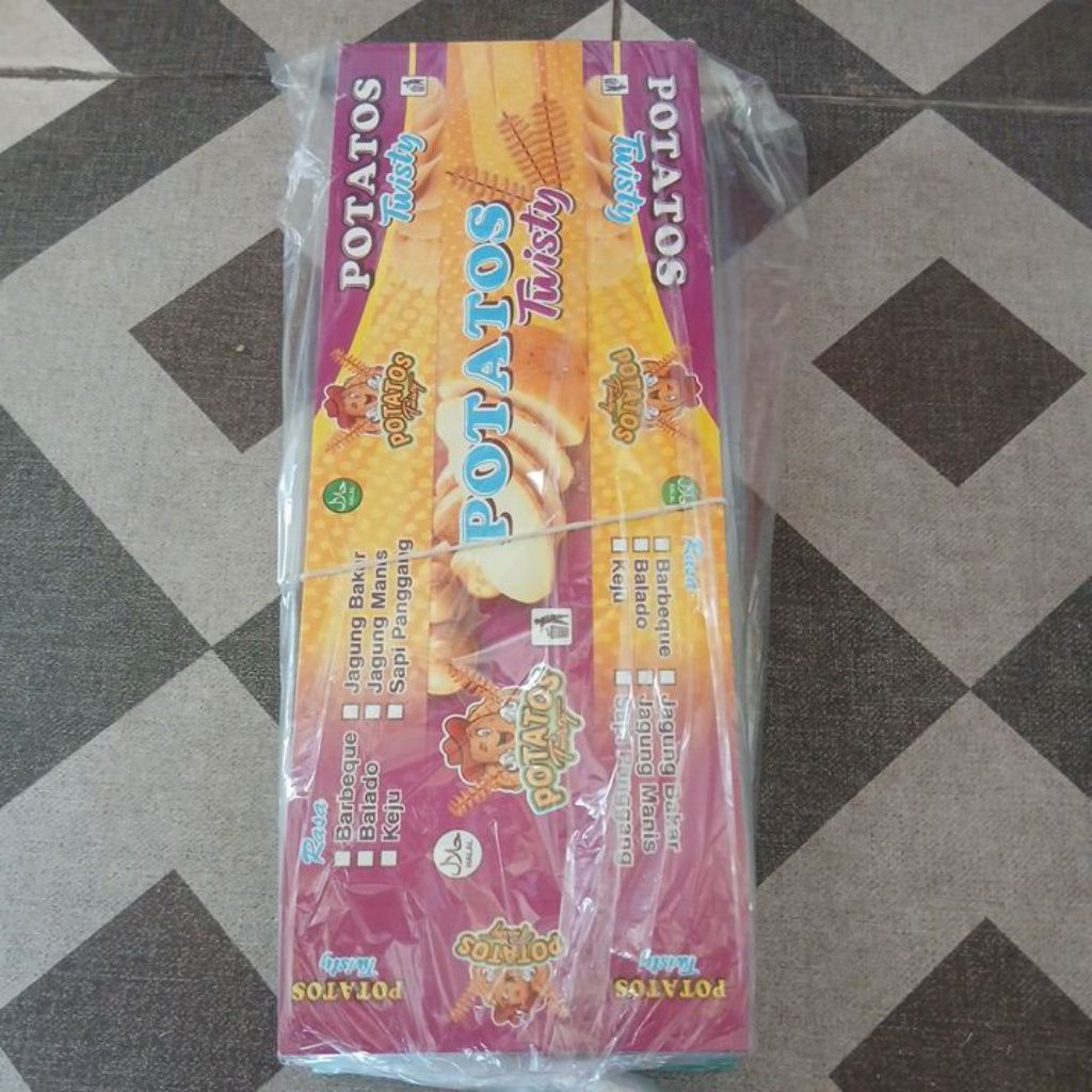 

box potatos twisty/box kentang spiral isi 100 pcs