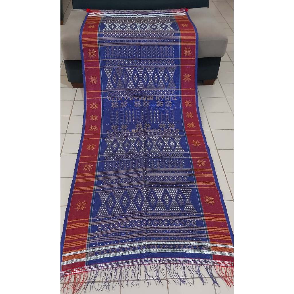 SE 1165Ulos sadum Batak biru ungu, Sumatra