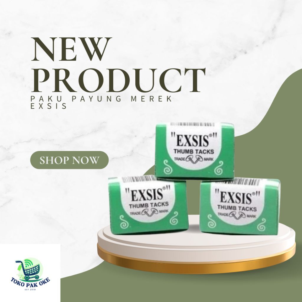 

Paku Payung Merek Exsis 1 box isi 10 pack 1 pack isi 18-20 pcs paku payung