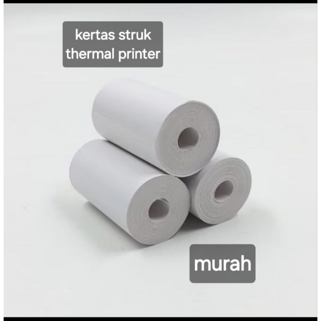 

KERTAS THERMAL 58mm full kertas tanpa pipa di tengah nya