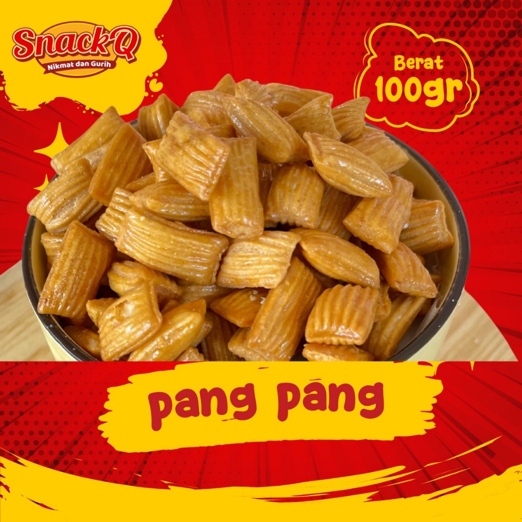 

Snackq.id - Pang Pang Pedas Manis Gurih 100gr / Kue Jadul / Kue Bantal / Kering Renyah