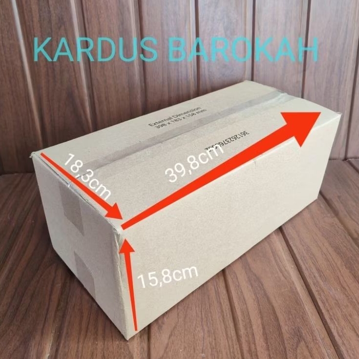 

KARDUS BARU BERMEREK 39cm x 18cm x 15cm Tebal 3mm Belum Pernah Pakai Single Wall Untuk Packing Paking Besar Dus Karton - Kardus Barokah